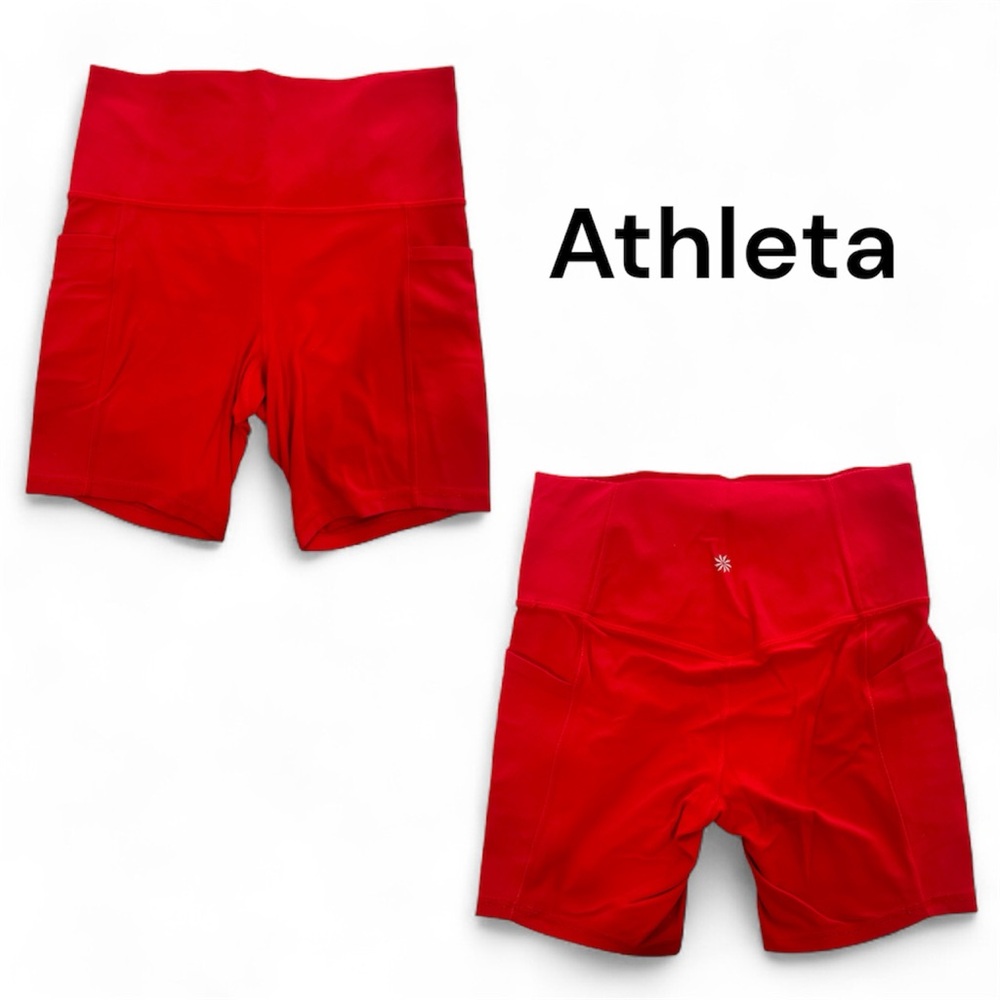 Athleta Red Athletic Shorts
